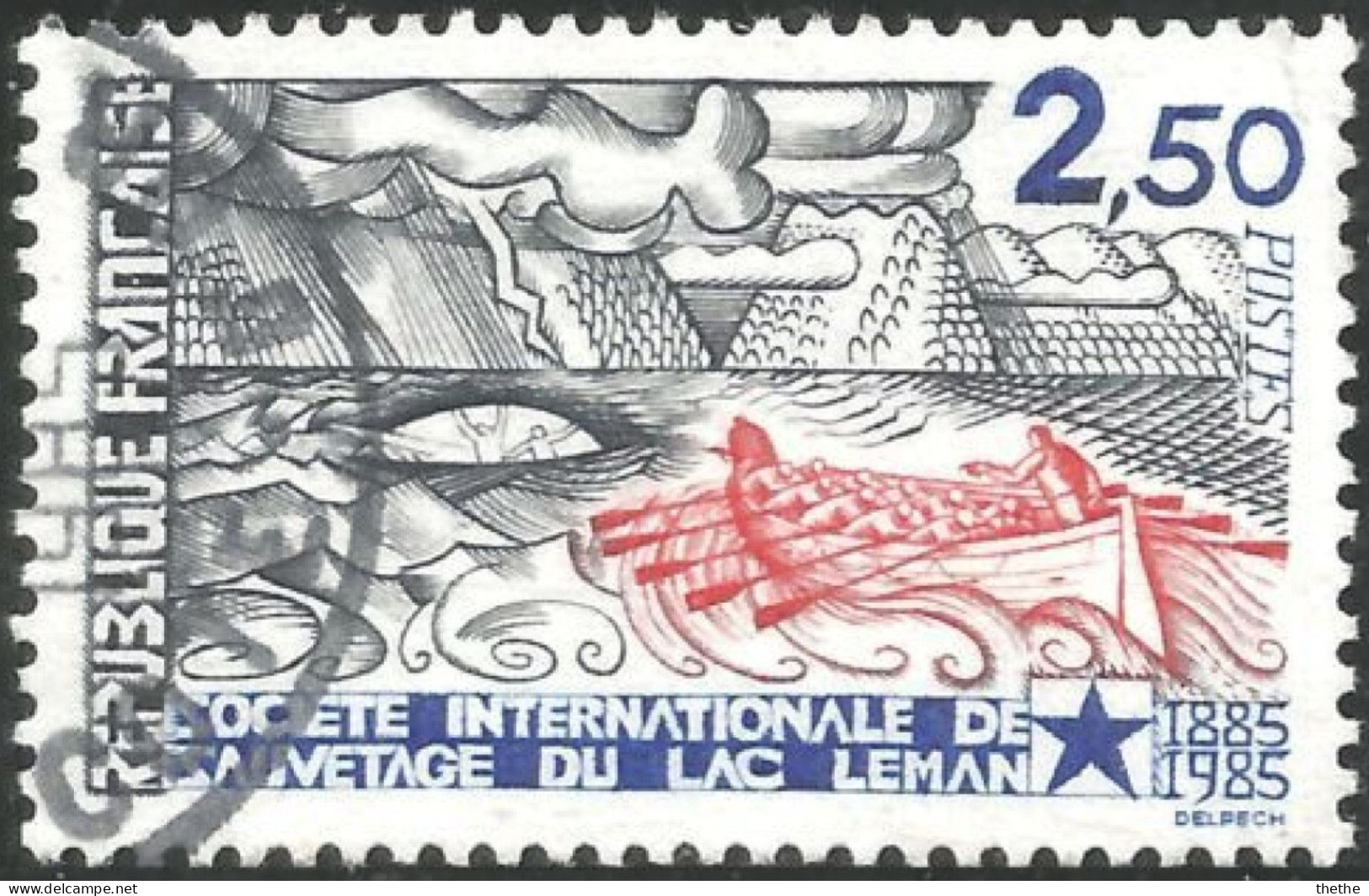 FRANCE - Centenaire De La Société Internationale De Sauvetage Du Léman - Usati