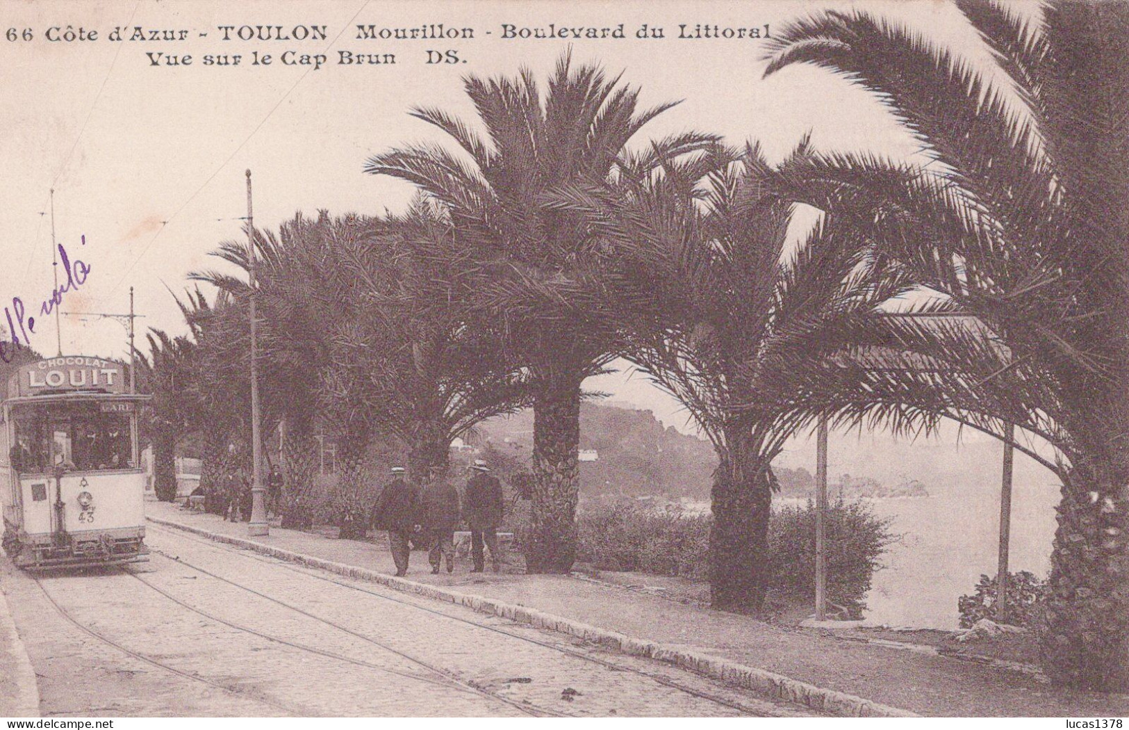 83 / TOULON / LE MOURILLON / BOULEVARD DU LITTORAL / VUE SUR LE CAP BRUN / TRAMWAY LOUIT - Toulon