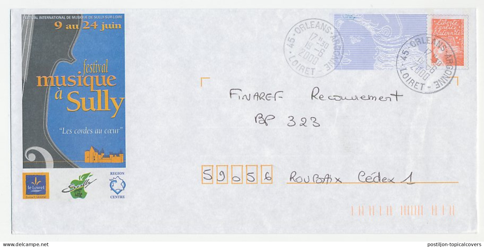 Postal Stationery / PAP France 2000 Music Festival - Violin - Musik