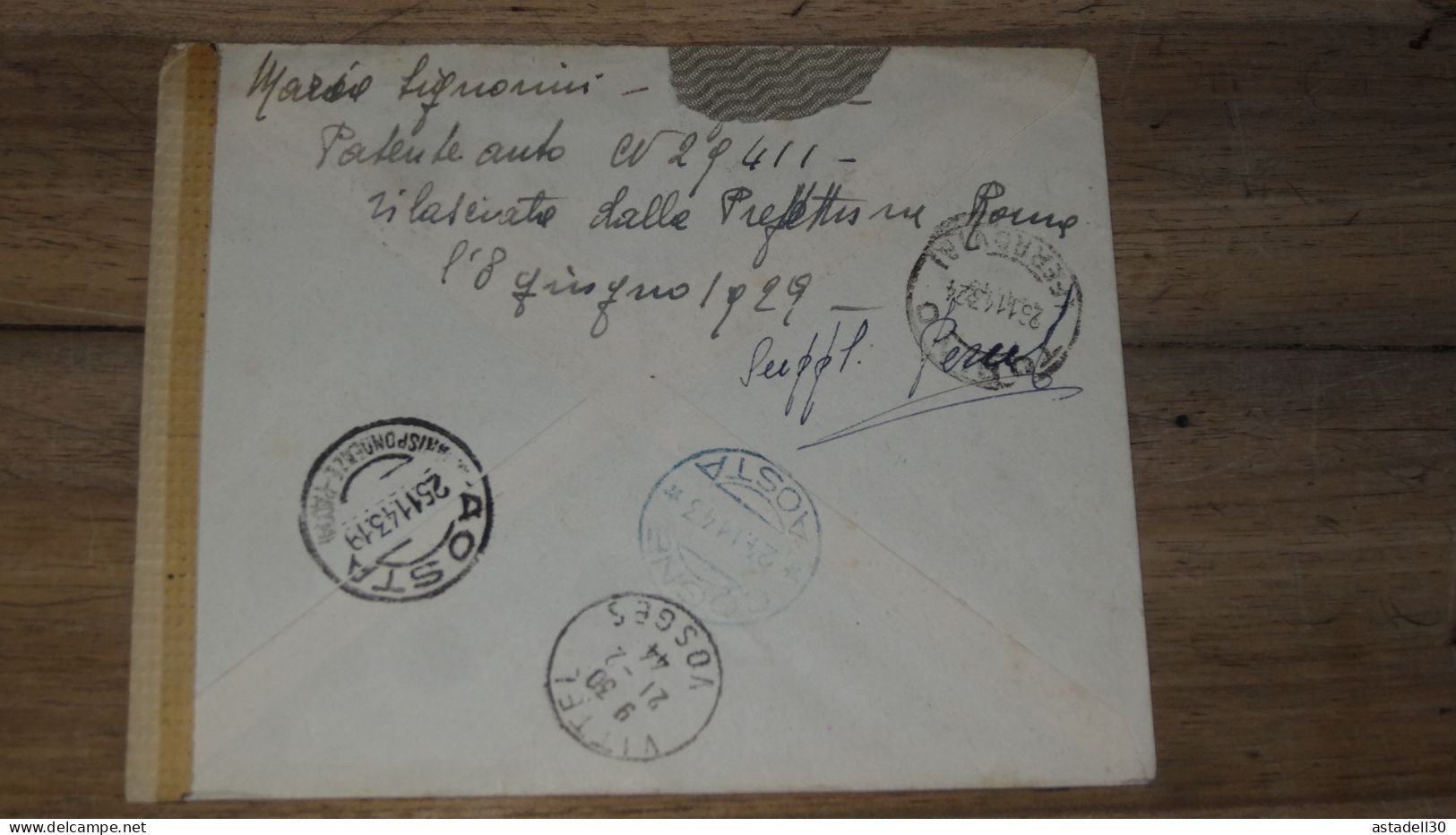 Enveloppe ITALIA, Censura, Recommande, Cogne Aosta 1943  ......... Boite1 ..... 240424-236 - Marcofilía