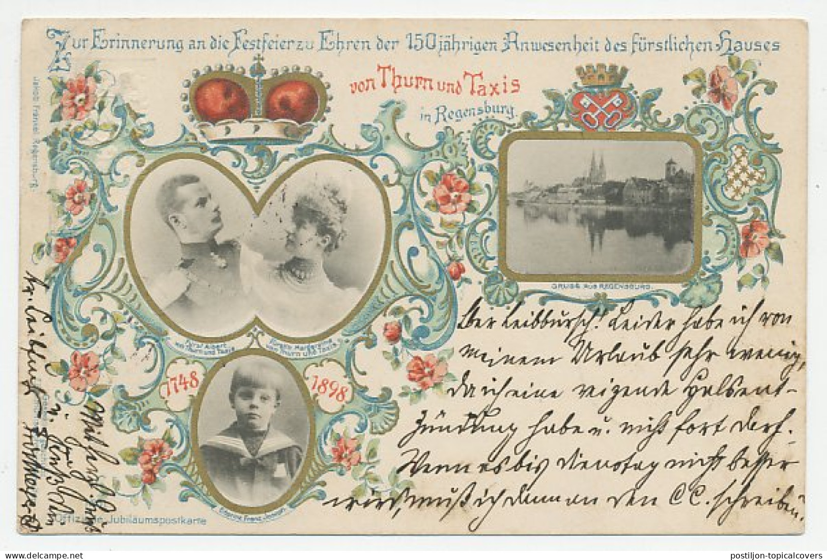 Postal Stationery Bayern 1899 Principality Of Thurn Und Taxis - Königshäuser, Adel