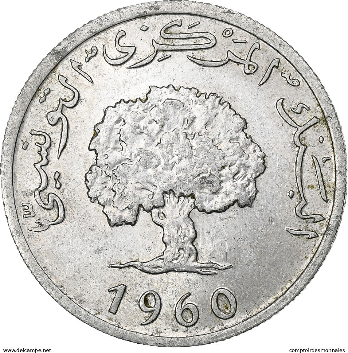 Tunisie, 5 Millim, 1960, Aluminium, SUP, KM:282 - Tunisia