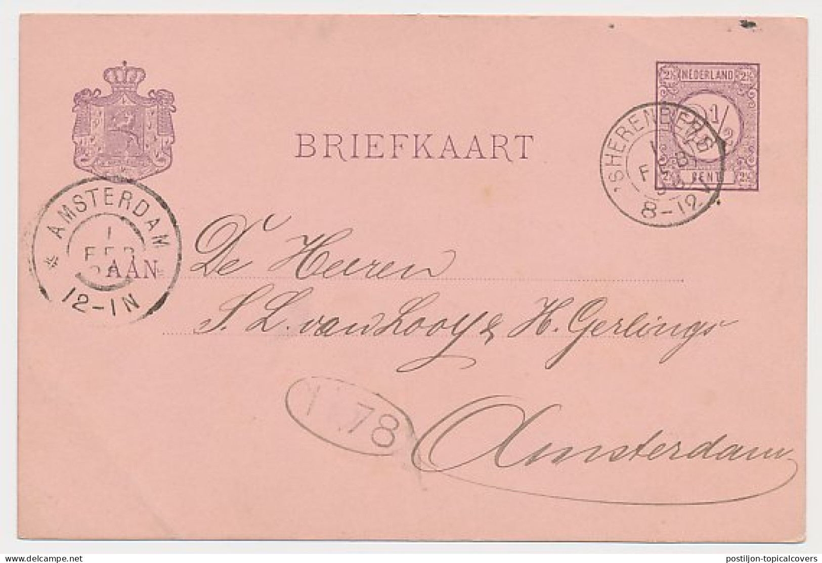 Kleinrondstempel S Herenberg 1896 - Non Classés