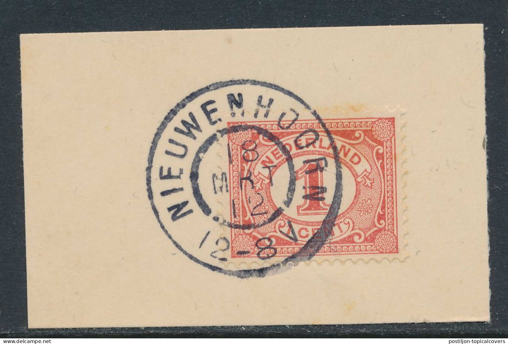 Grootrondstempel Nieuwenhoorn 1912 - Marcophilie