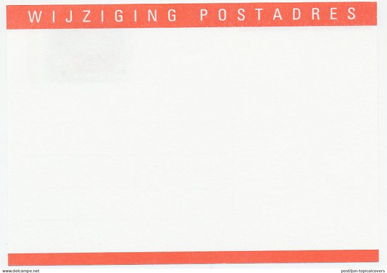 Wijziging Postadres G. 1 E - Postwaardestukken