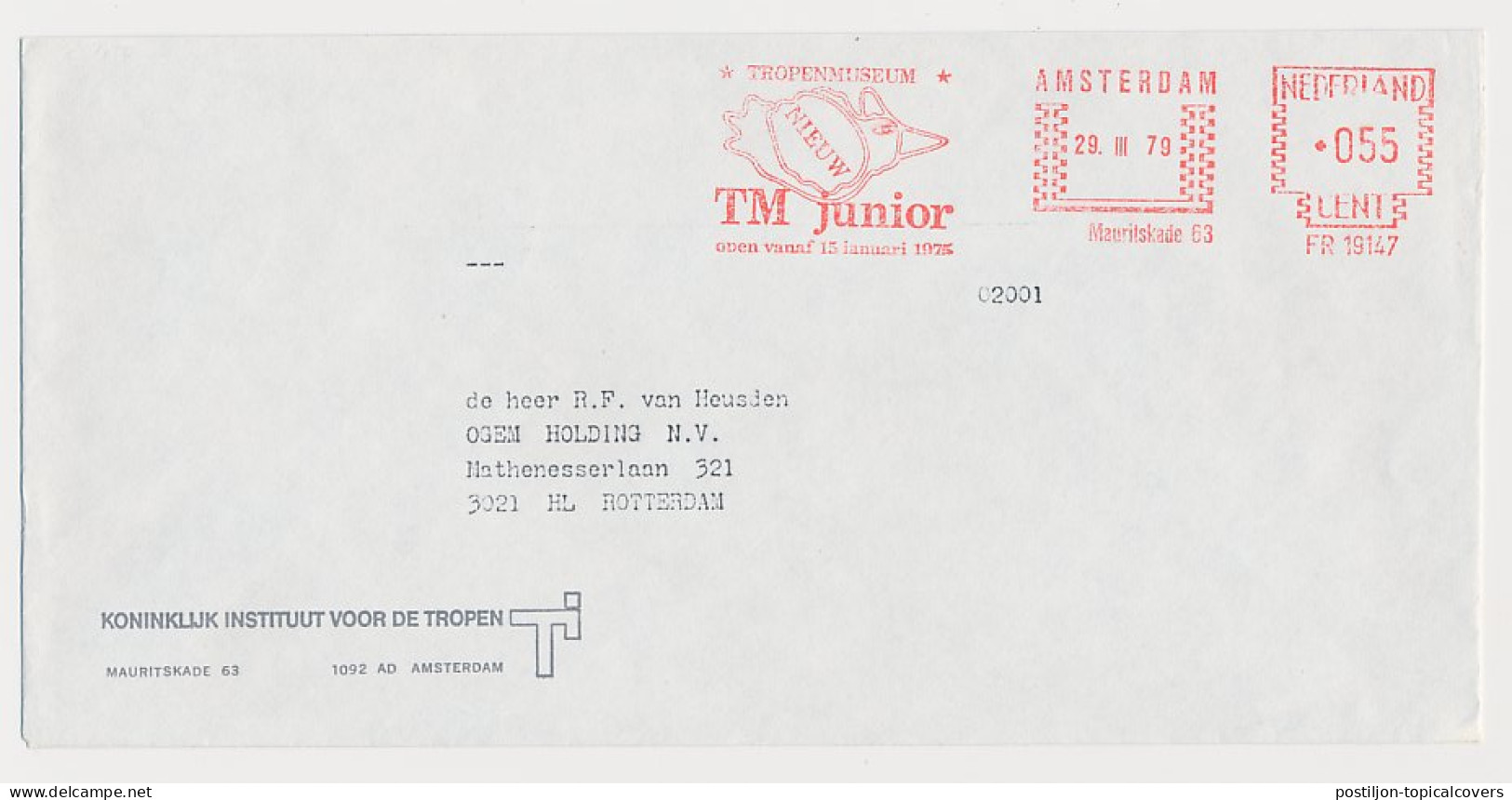 Meter Cover Netherlands 1979 Tropical Museum Junior - Amsterdam - Ohne Zuordnung