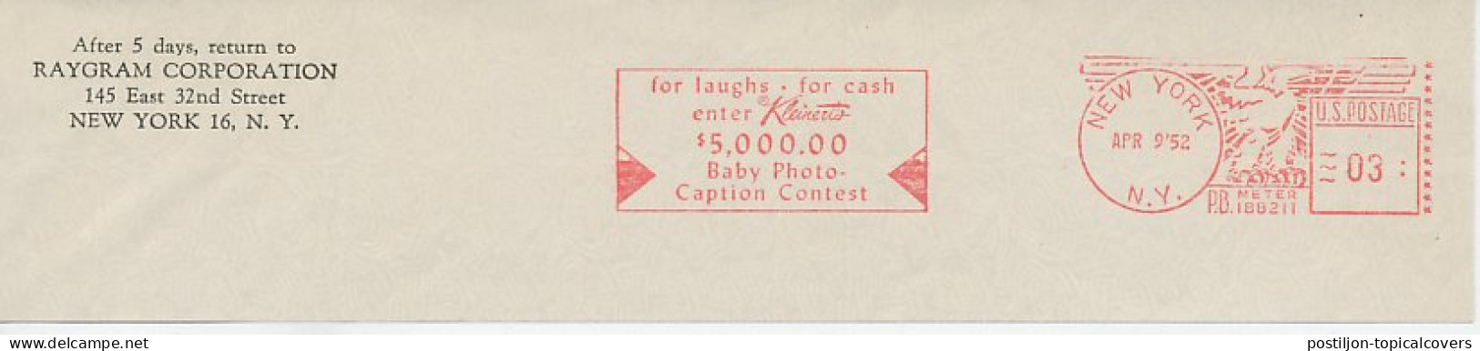 Meter Top Cut USA 1952 Baby Photo Caption Contest - Photographie