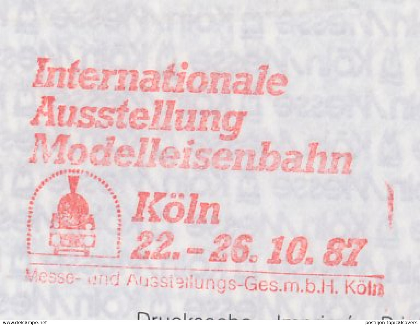 Meter Cover Germany 1987 International Exhibition Of Model Railways - Trains