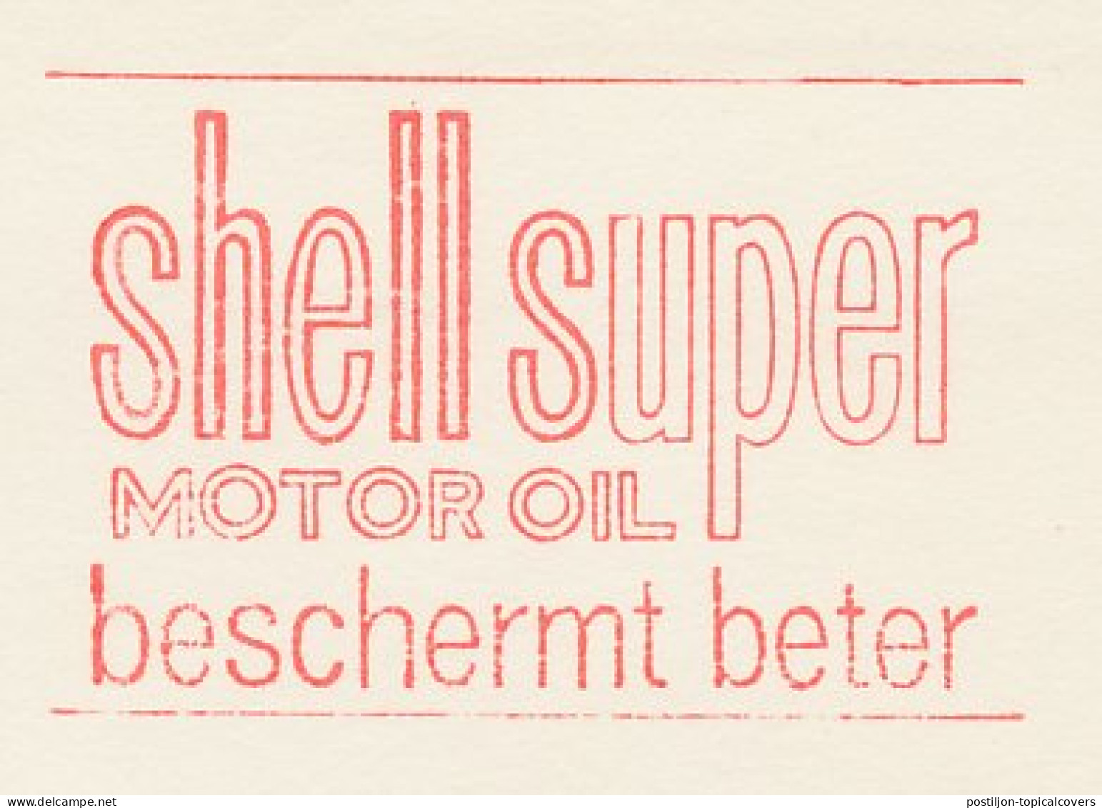 Meter Cover Netherlands 1965 Shell Super - Motor Oil - Autres & Non Classés