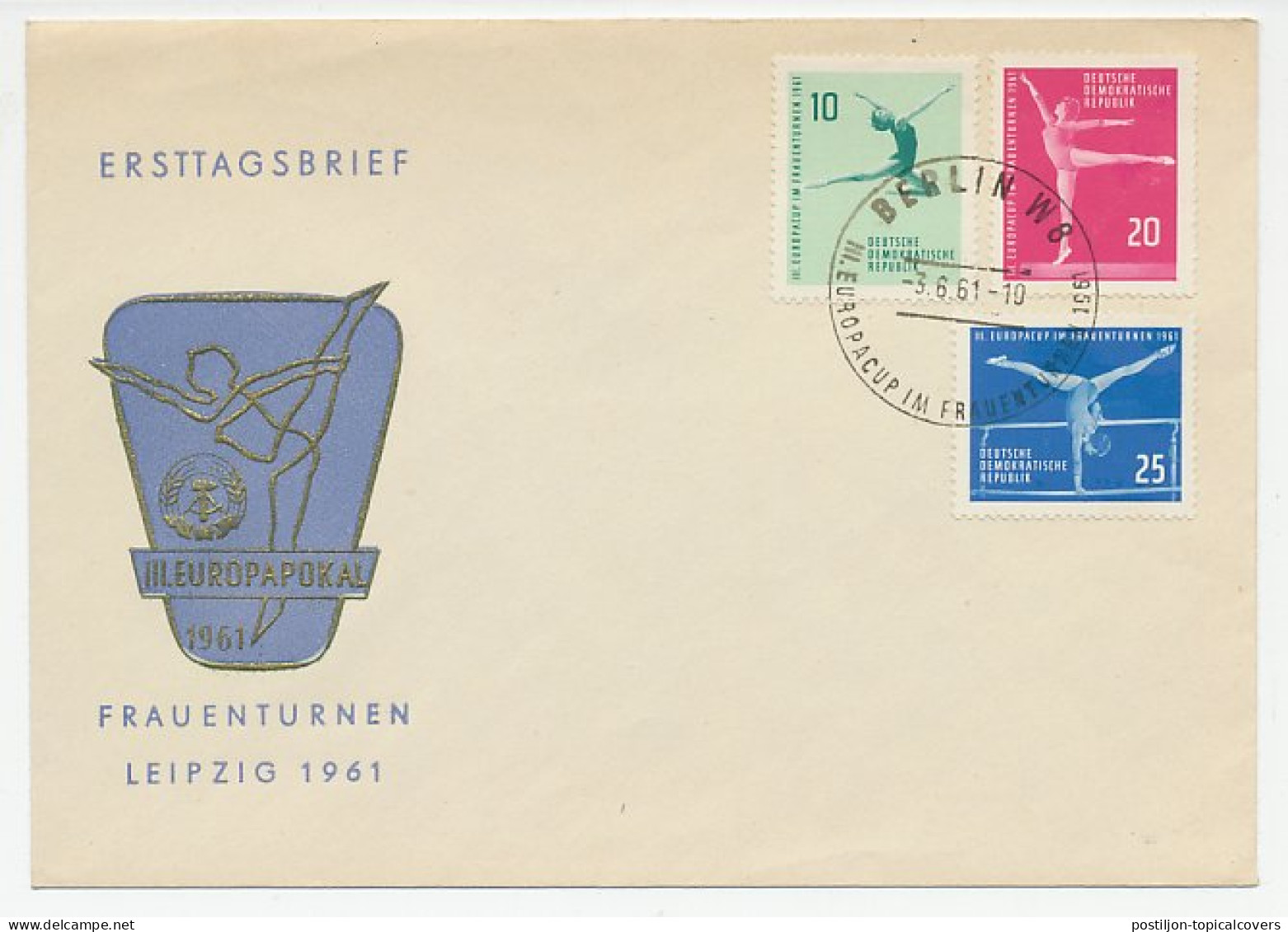 Cover / Postmark Germany / DDR 1961 Woman Gymnastics - Sonstige & Ohne Zuordnung