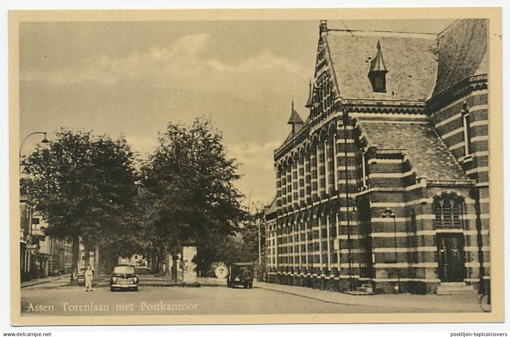 Prentbriefkaart Postkantoor Assen - Autres & Non Classés