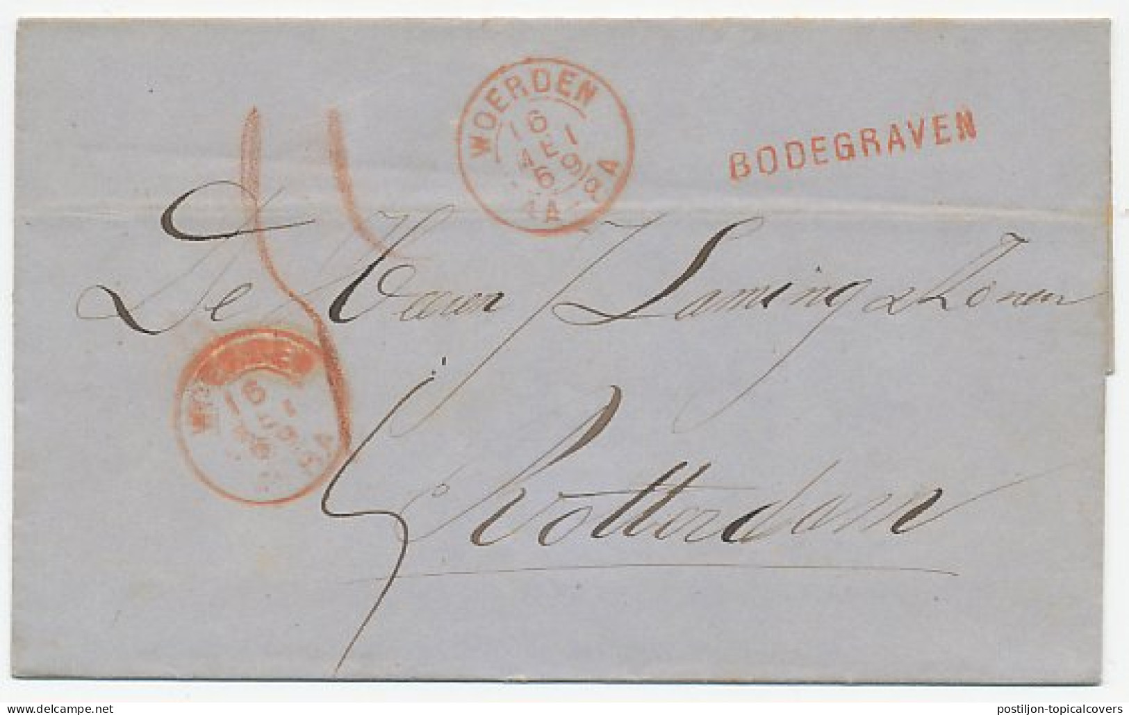 Naamstempel Bodegraven 1869 - Brieven En Documenten