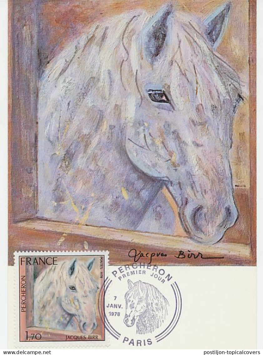 Maximum Card France 1978 Horse - Hippisme