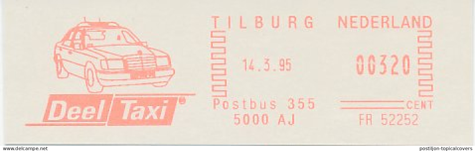 Meter Cut Netherlands 1995 Car - Taxi - Schriftsteller