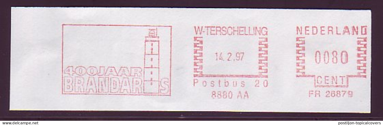 Meter Cut Netherlands 1997 Lighthouse - 400 Years Brandaris - Lighthouses