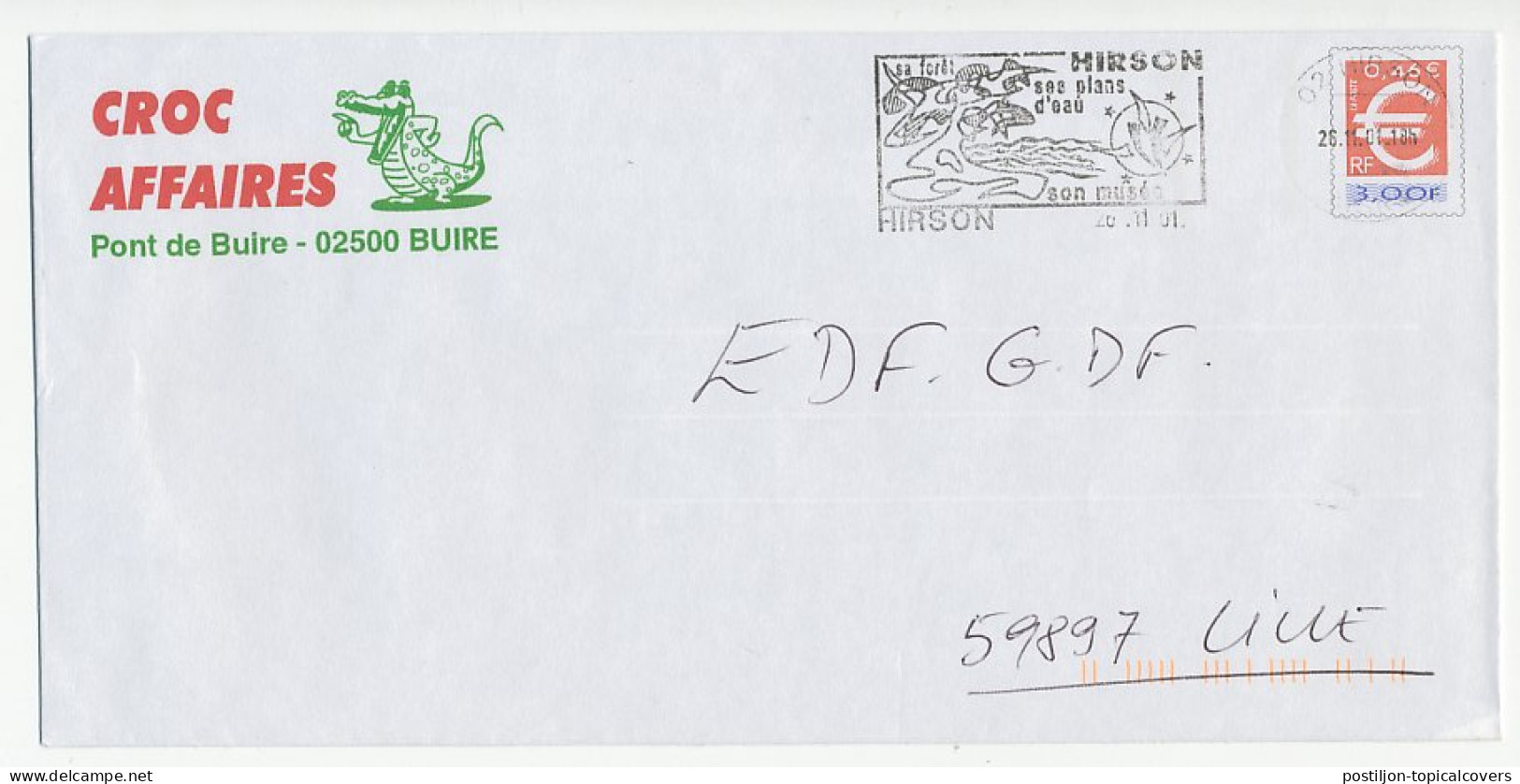 Postal Stationery / PAP France 2001 Crocodile - Alligator - Otros & Sin Clasificación
