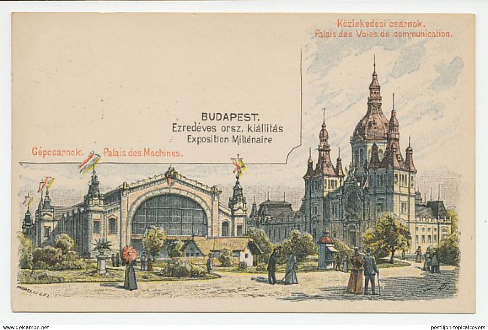 Postal Stationery Hungary 1896 Millennium Exhibition Budapest - Palace Of Communication - Zonder Classificatie