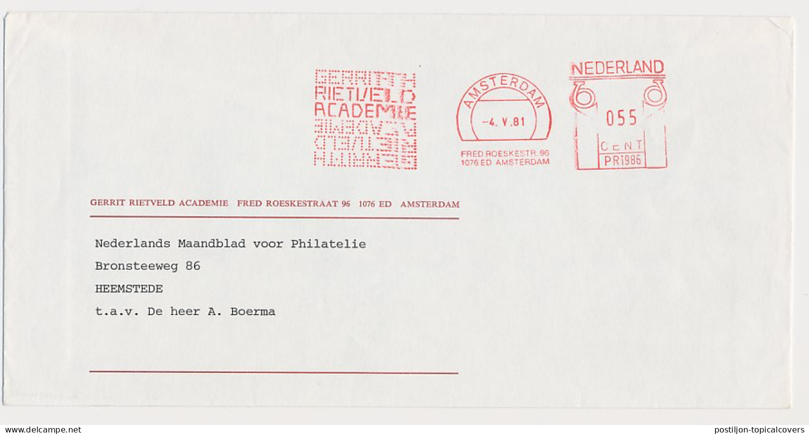 Meter Cover Netherlands 1981 Gerrit Rietveld - Architect - Designer - Academy - Other & Unclassified