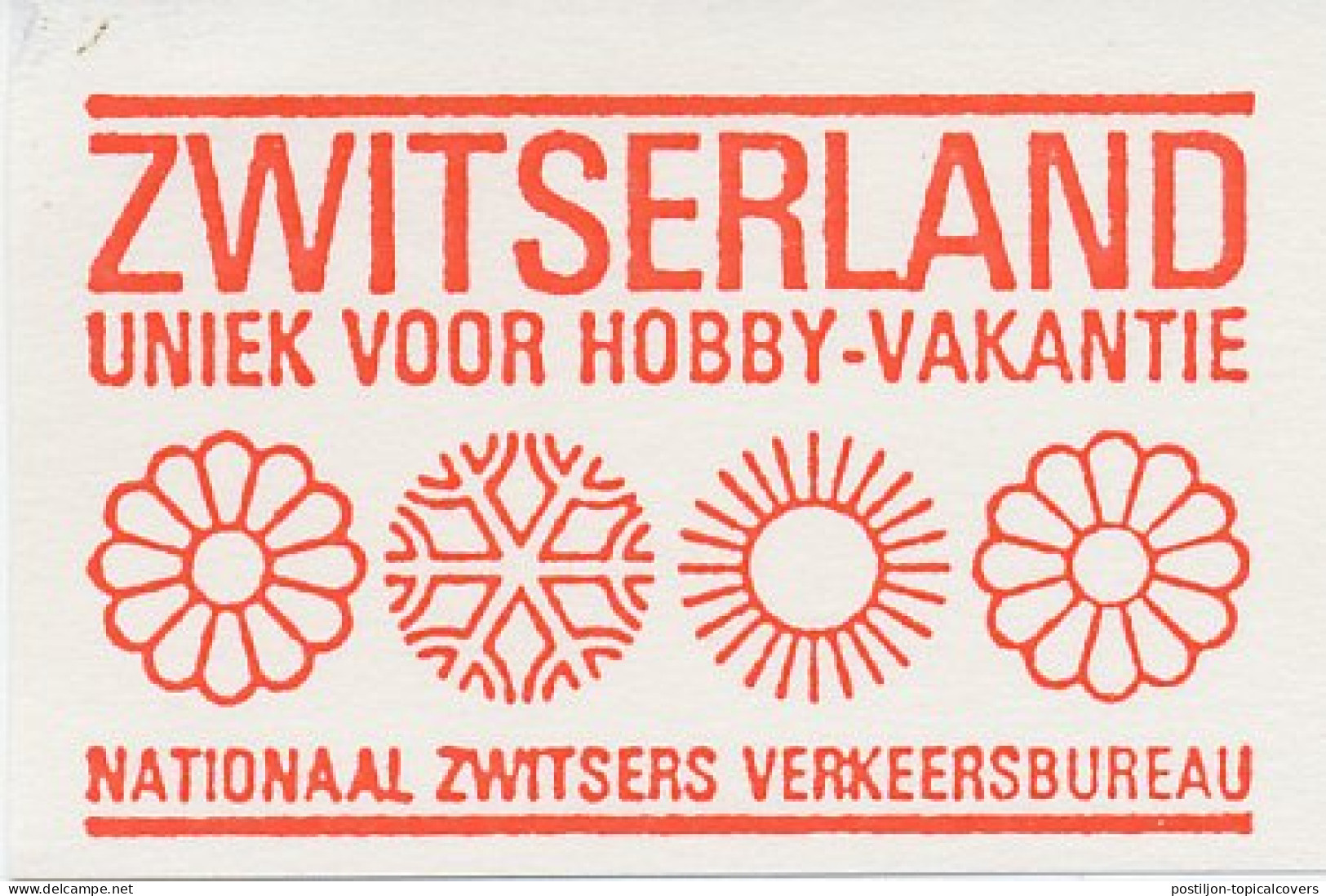 Meter Cut Netherlands 1972 Switzerland - Sun - Snow Crystal - Zonder Classificatie