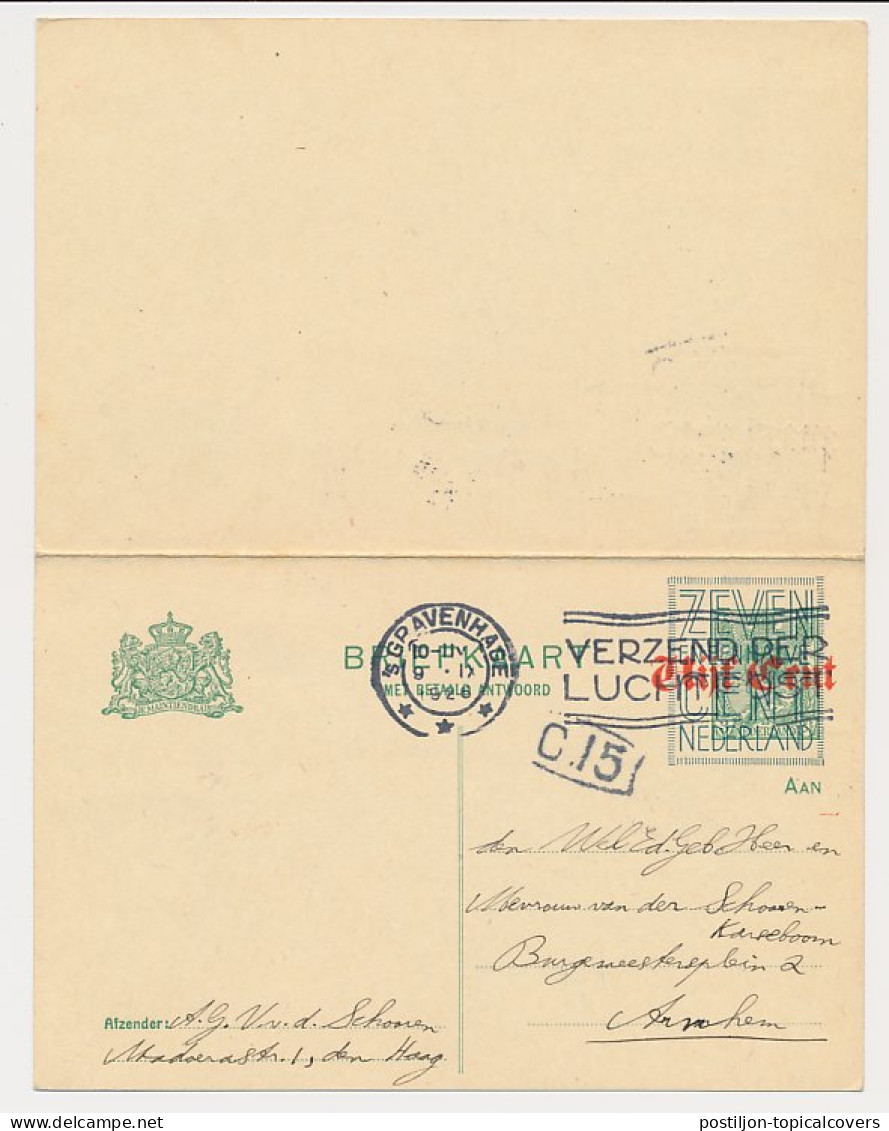 Briefkaart G. 148 S Gravenhage - Arnhem 1926 - Postal Stationery