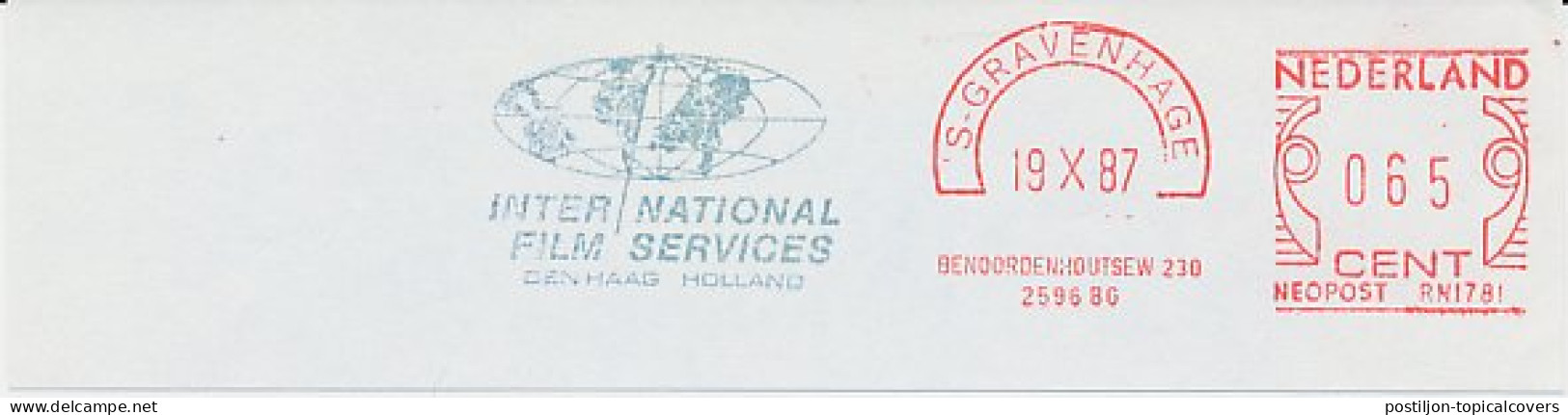 Meter Cut Netherlands 1987 - Neopost RN 1781 ( Blue ) International Film Services  - Kino