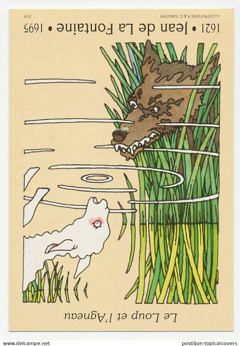 Postal Stationery France 1995 Jean De La Fontaine - The Wolf And The Lamb - Contes, Fables & Légendes