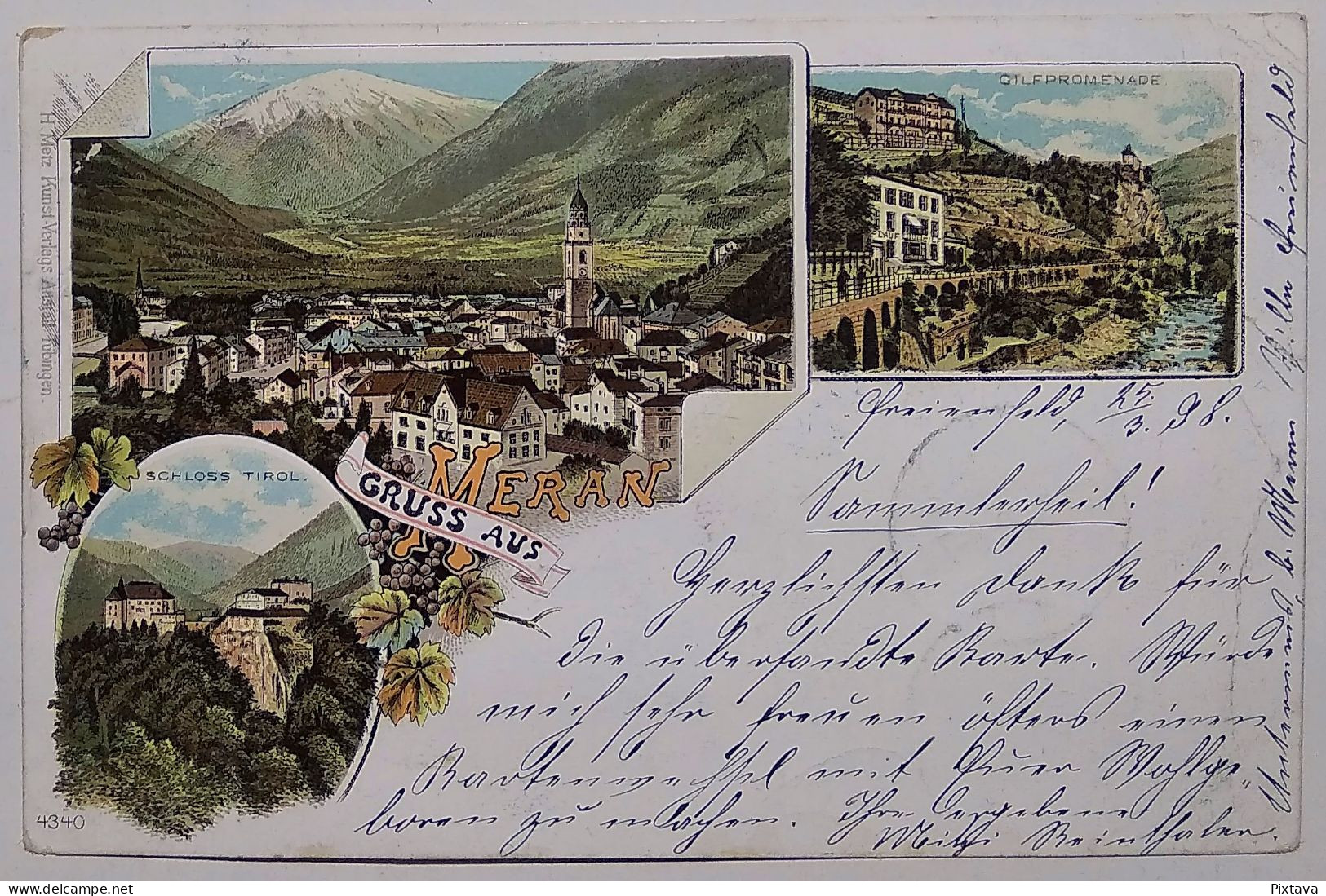 Italy / Meran / Bolzano / Gruss Aus Meran / Schloss Tirol / 1898 - Merano