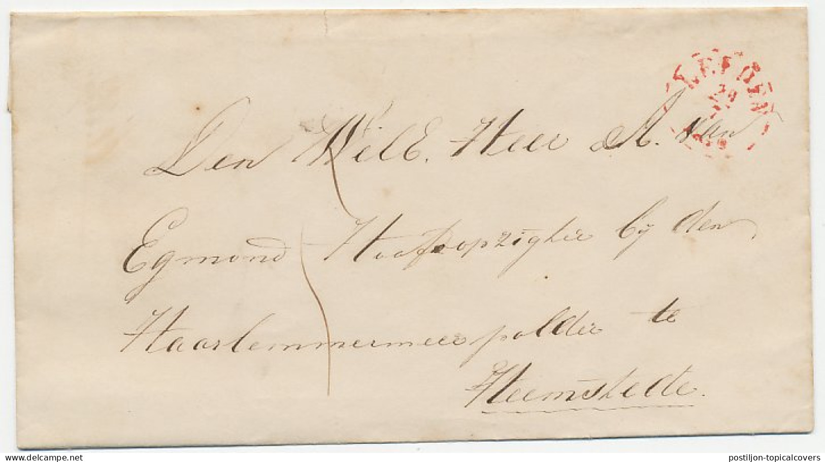 Gebroken Ringstempel : Leiden 1859 - Storia Postale