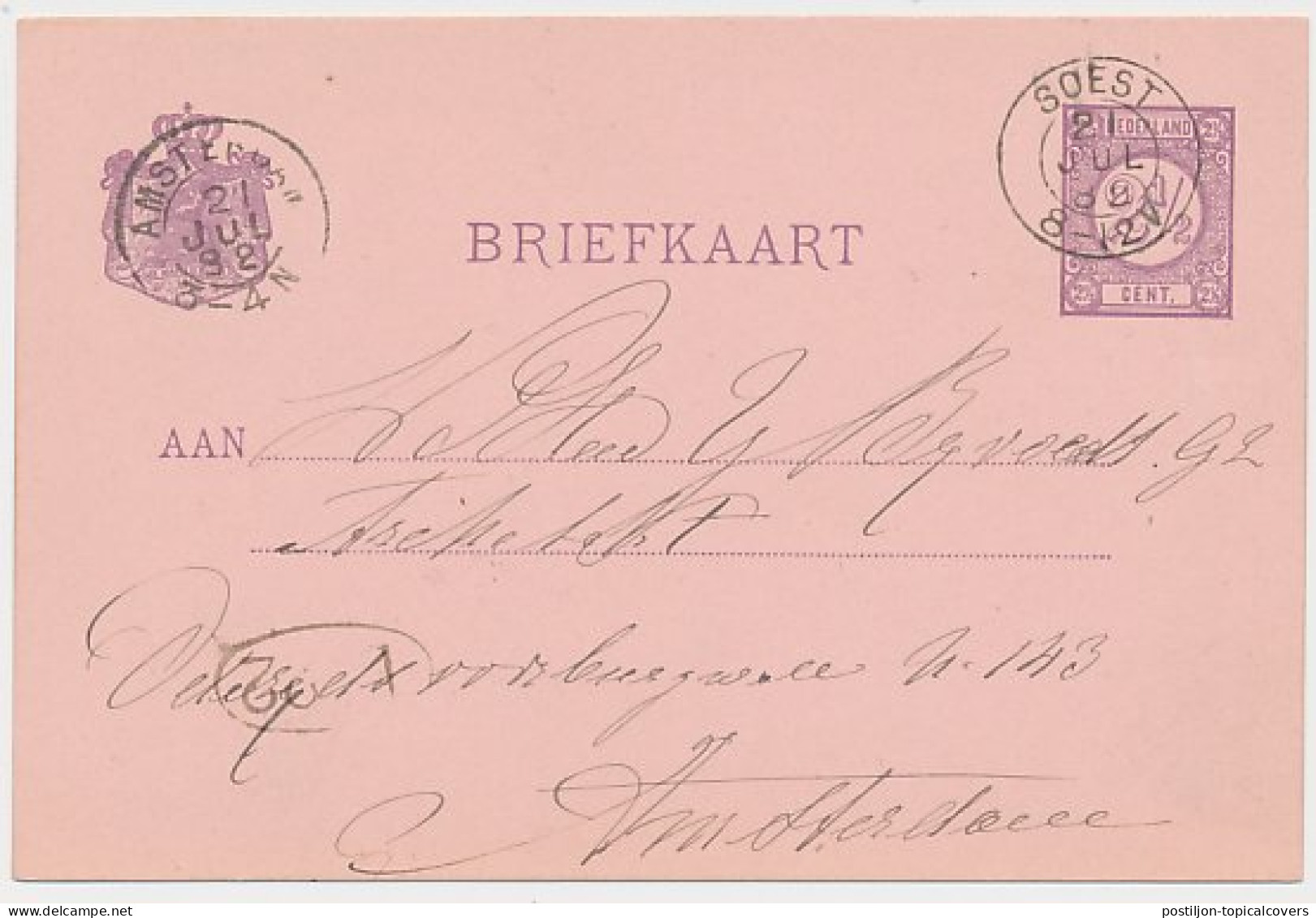 Kleinrondstempel Soest 1882 - Unclassified