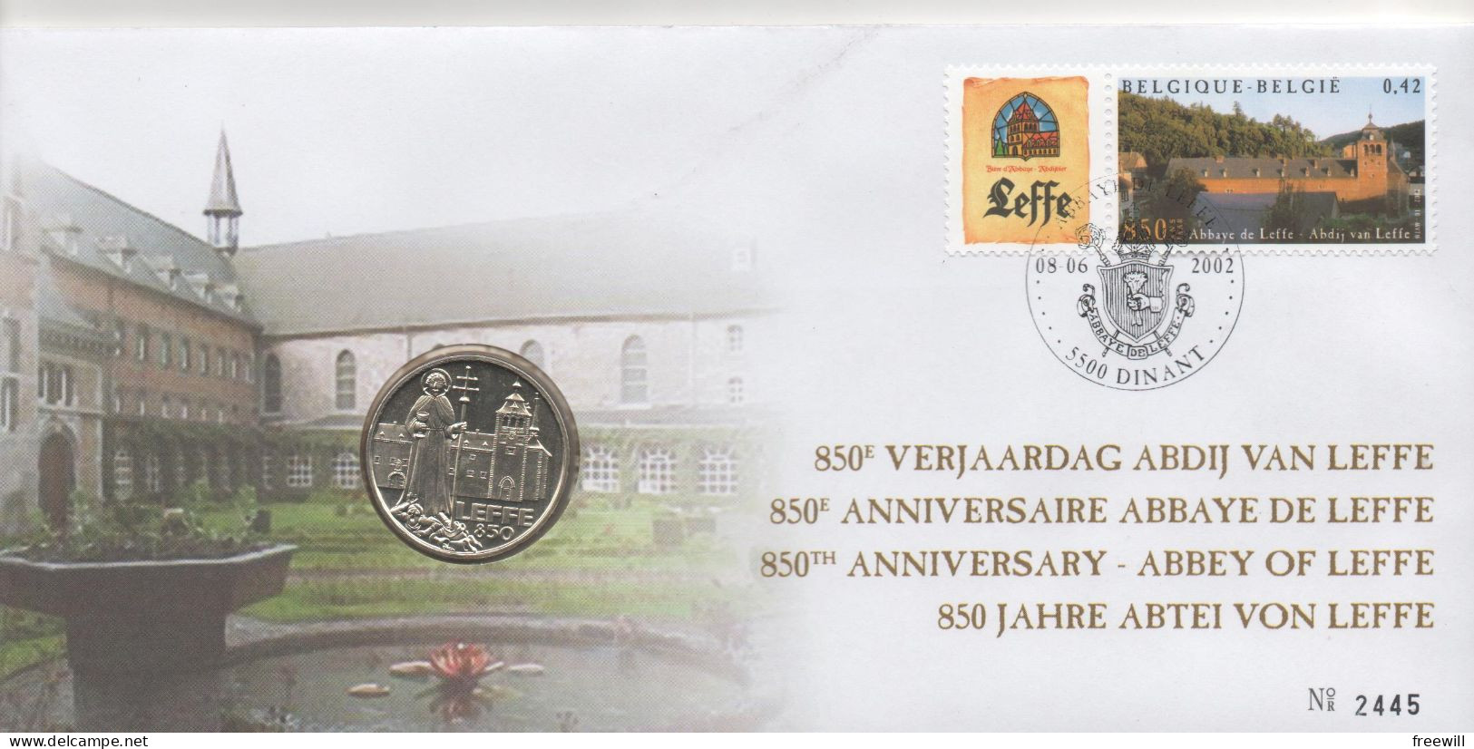 Abbaye De Leffe 1152-2002 - Numisletters
