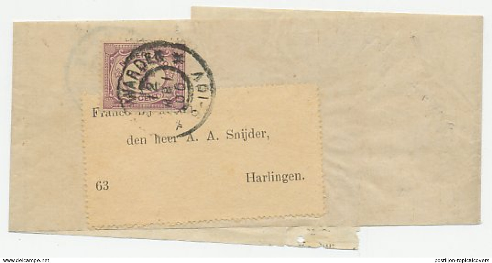 Em. Vurtheim Drukwerk Wikkel Leeuwarden - Harlingen 1900 - Zonder Classificatie