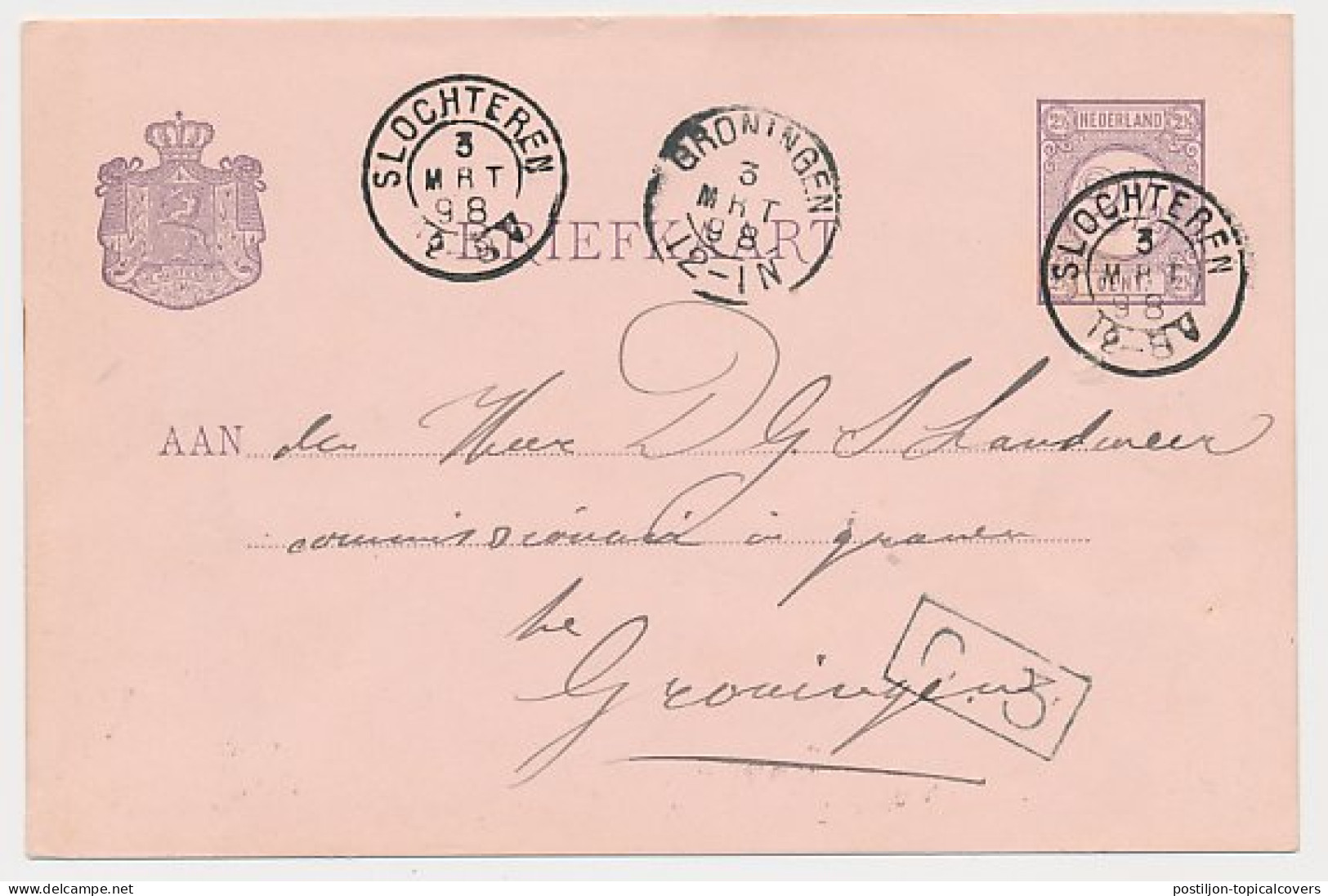 Kleinrondstempel Slochteren 1898 - Zonder Classificatie
