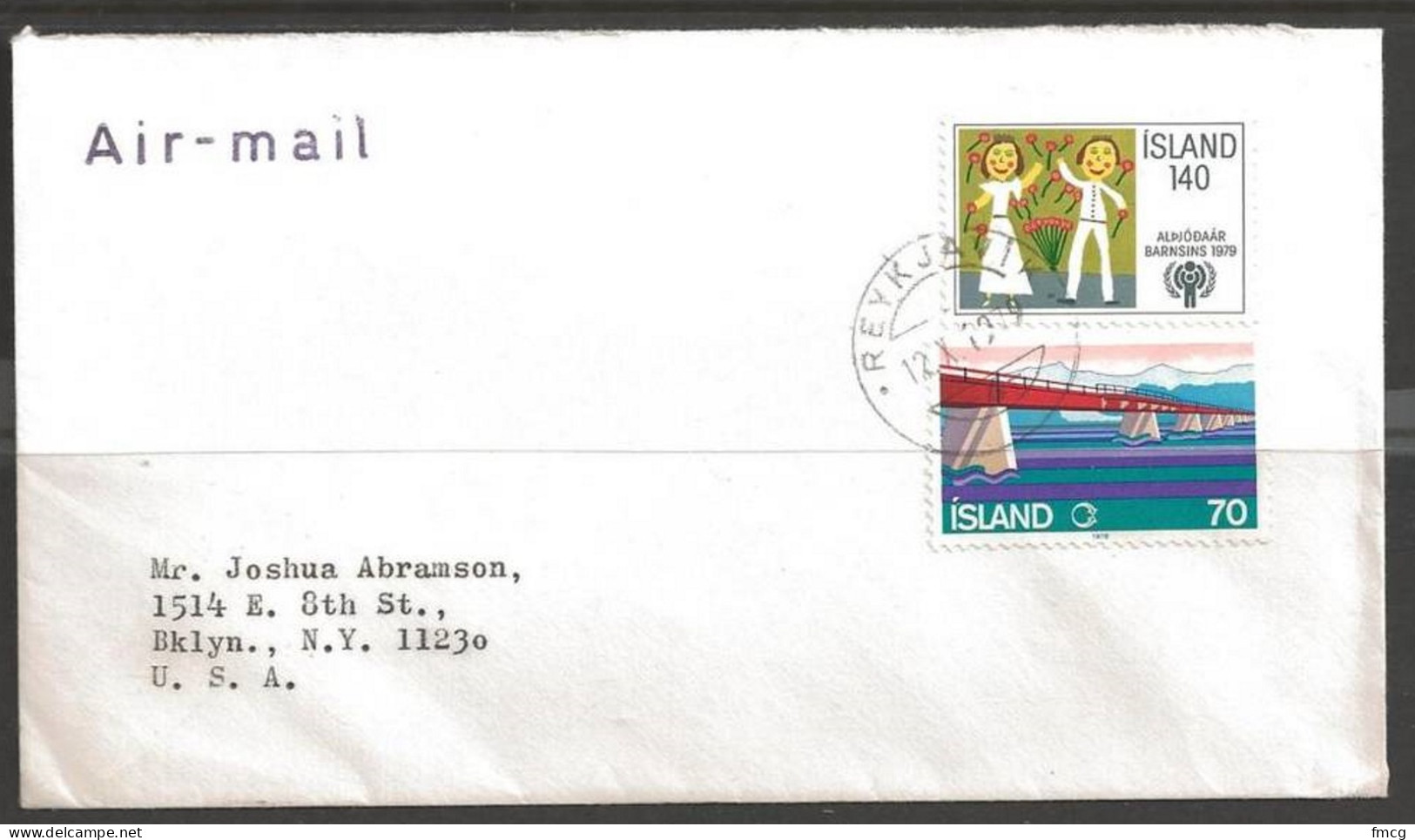 1979 Reykjavik (12 X 1979) To Brooklyn NY USA - Lettres & Documents