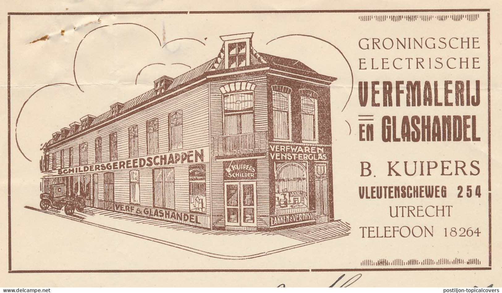 Nota Utrecht 1937 - Groningsche Verfmalerij - Glashandel - Nederland