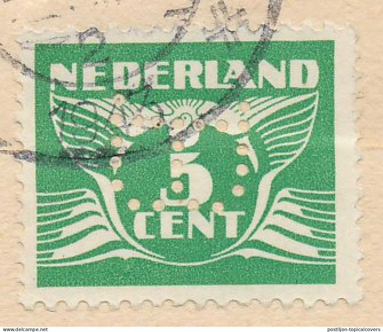 Perfin Verhoeven 053 - B - Oss 1943 - Non Classés