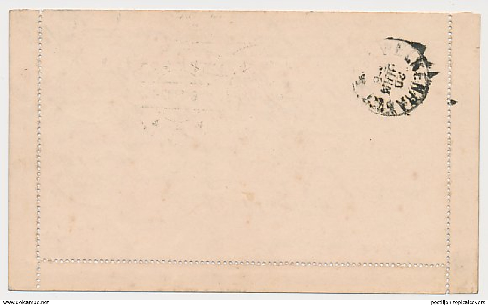 Postblad G. 10 / Bijfrankering Vaals - Welkenraedt Belgie 1908 - Postwaardestukken