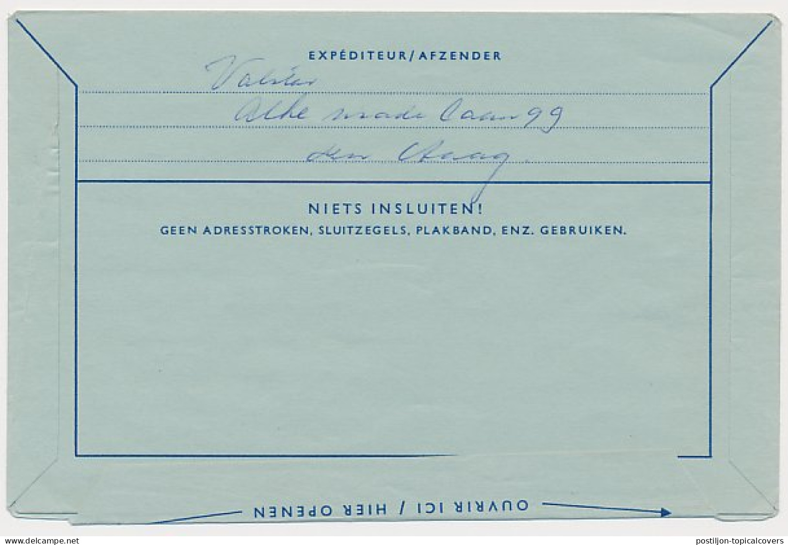 Luchtpostblad G. 23 Den Haag - Louisville USA 1972 - Postal Stationery