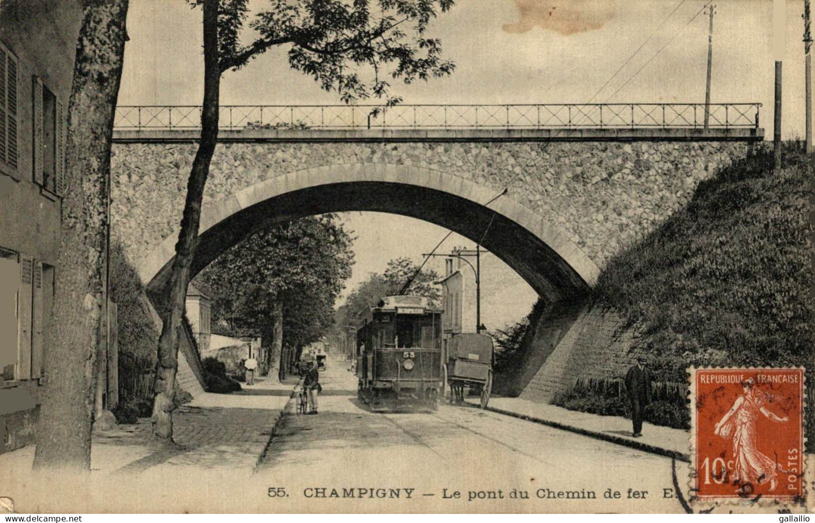 CHAMPIGNY LE PONT DU CHEMIN DE FER TRAMWAY - Champigny Sur Marne