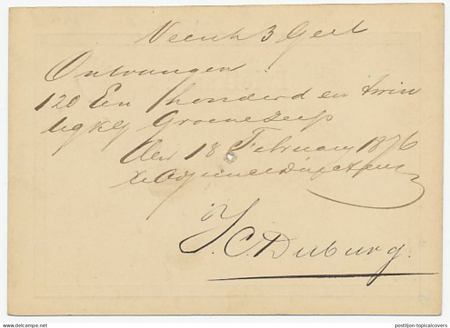 Naamstempel Veenhuizen 1876 - Brieven En Documenten