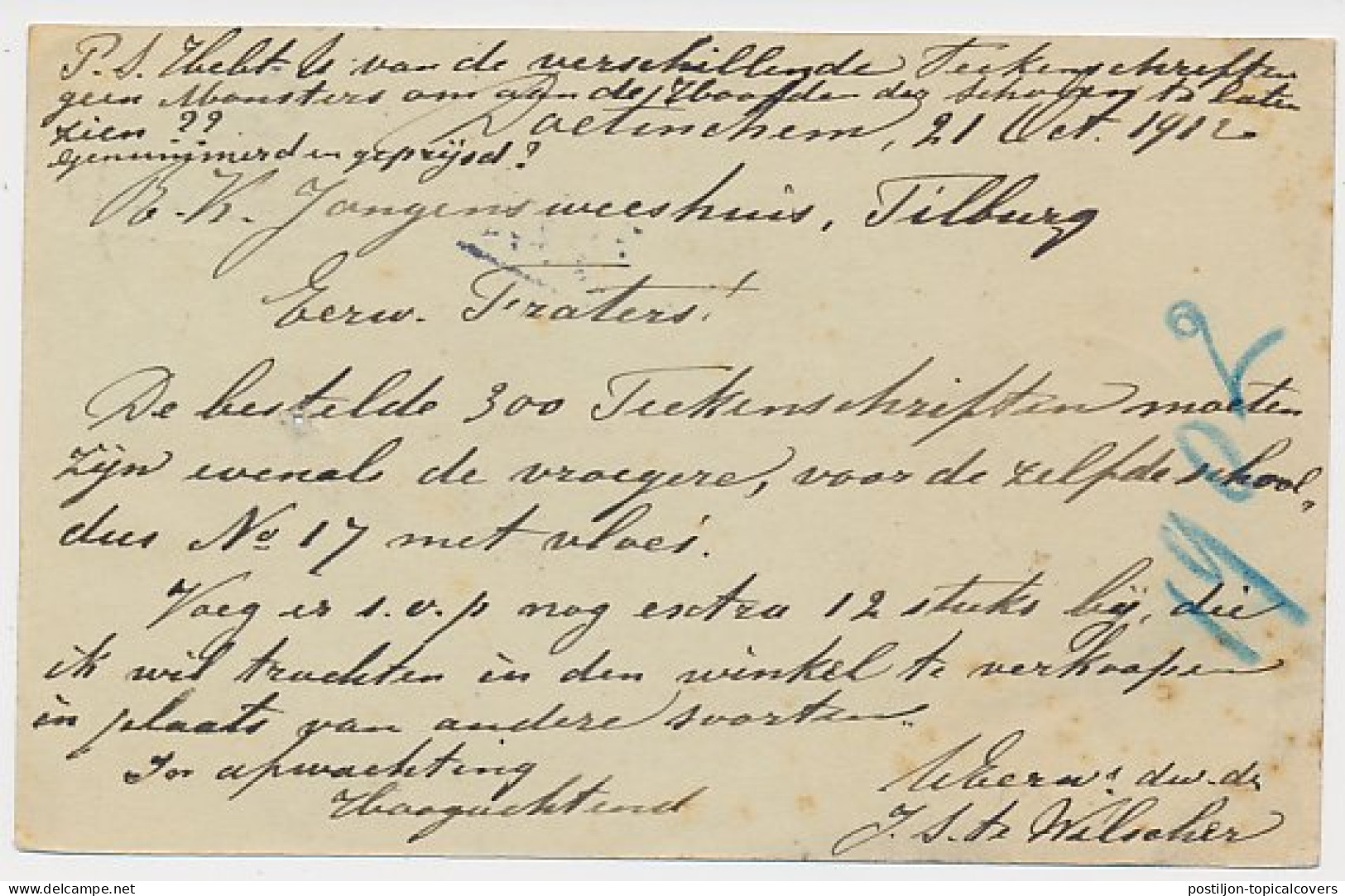 Firma Briefkaart Doetinchem 1912 - Boekhandel - Drukkerij - Zonder Classificatie