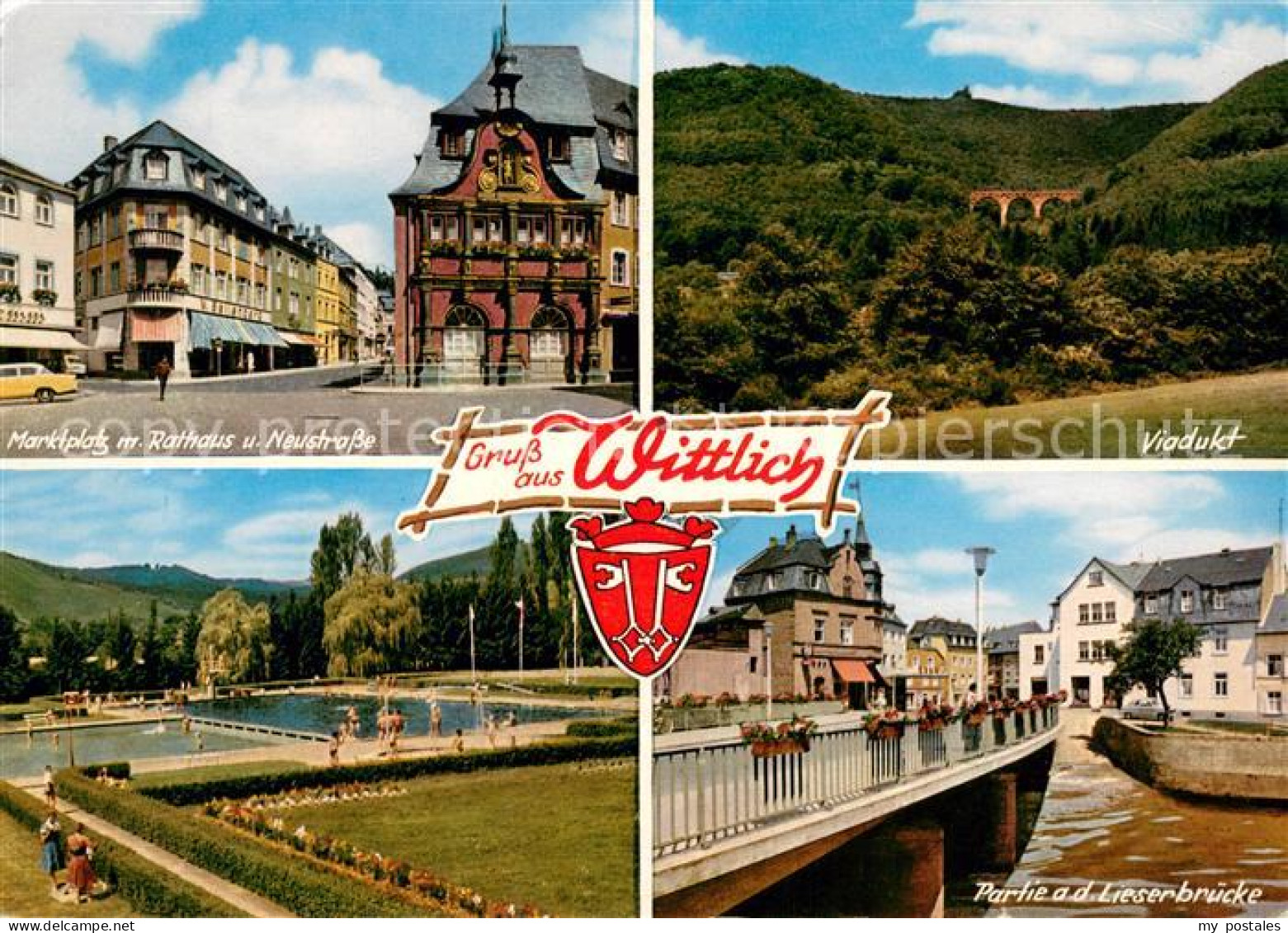 73671868 Wittlich Marktplatz Rathaus Neustrasse Viadukt Schwimmbad Partie An Der - Wittlich