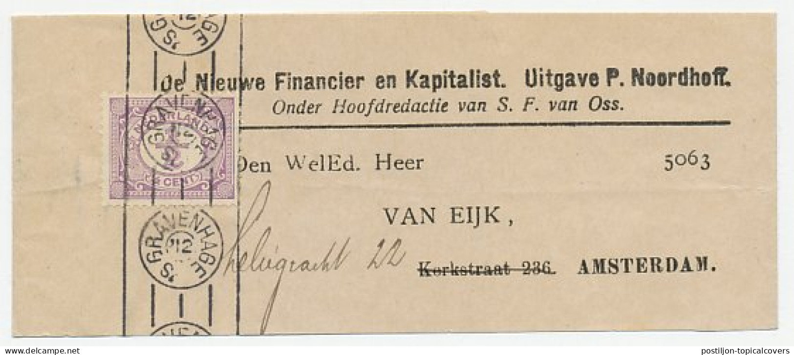 Drukwerkrolstempel / Wikkel - S Gravenhage 1912 - Zonder Classificatie