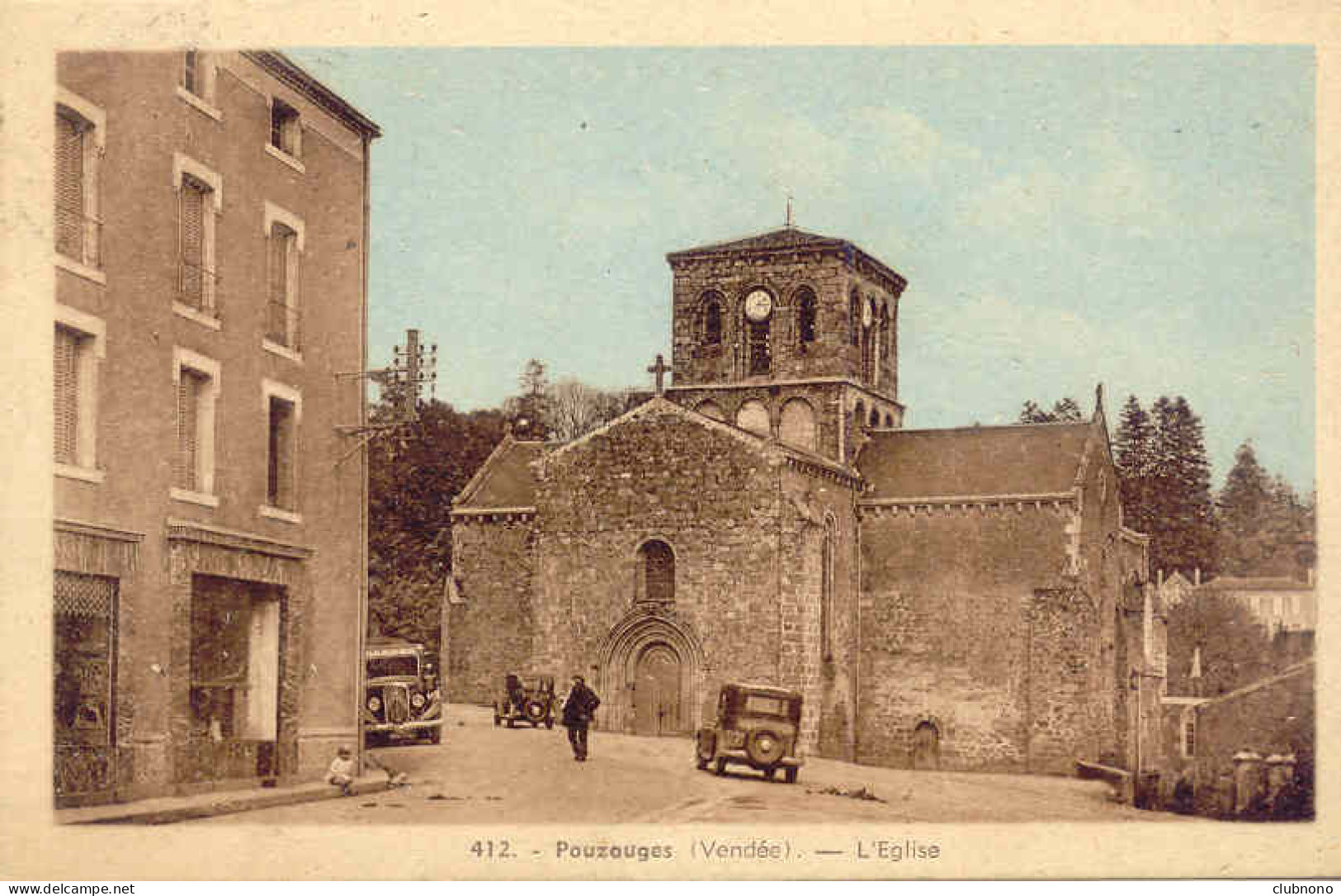 CPA POUZAUGES - L'EGLISE (beau Cliché) - Pouzauges