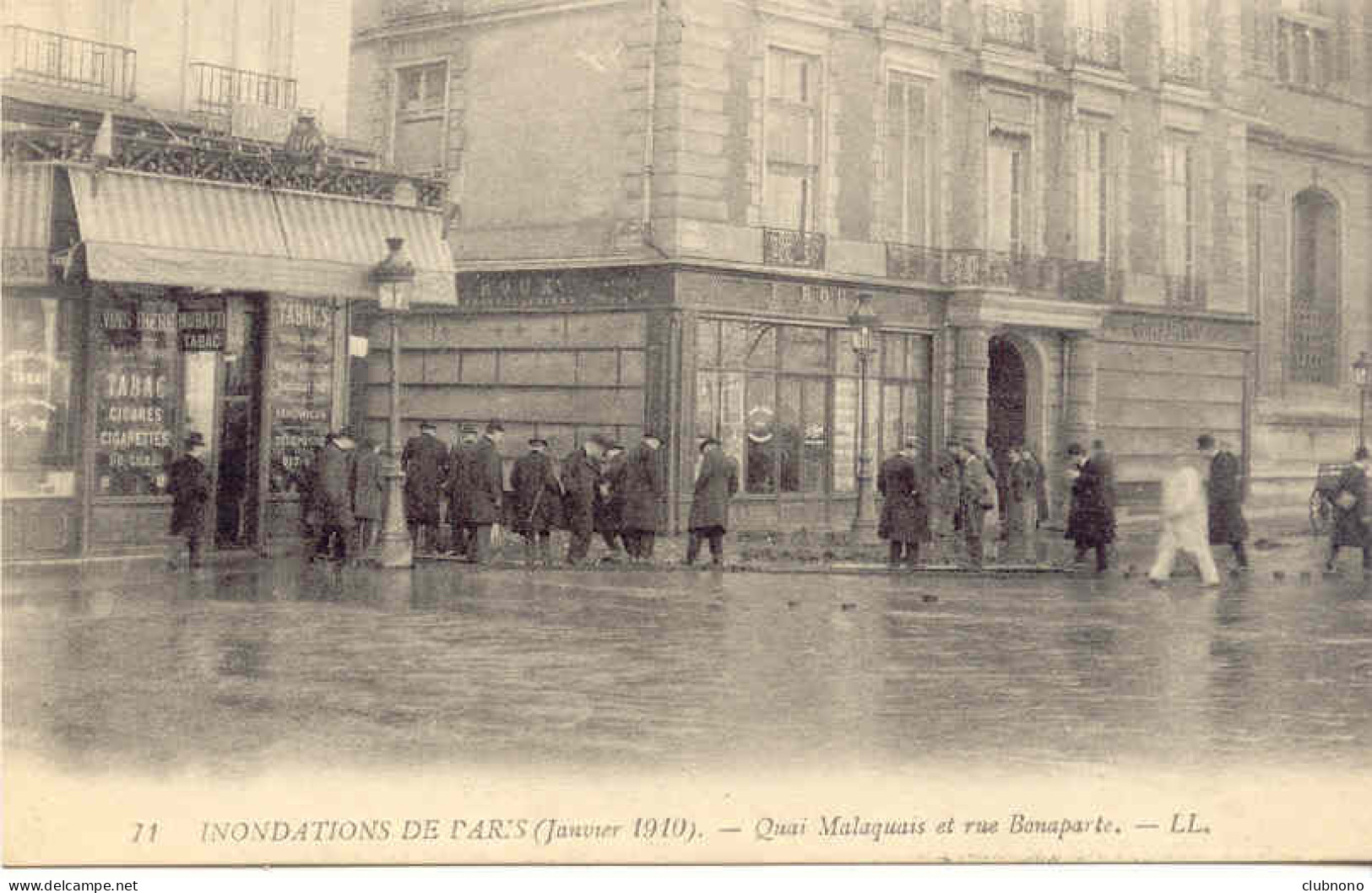 CPA - INONDATIONS DE PARIS - QUAI MALAQUAIS - Paris Flood, 1910