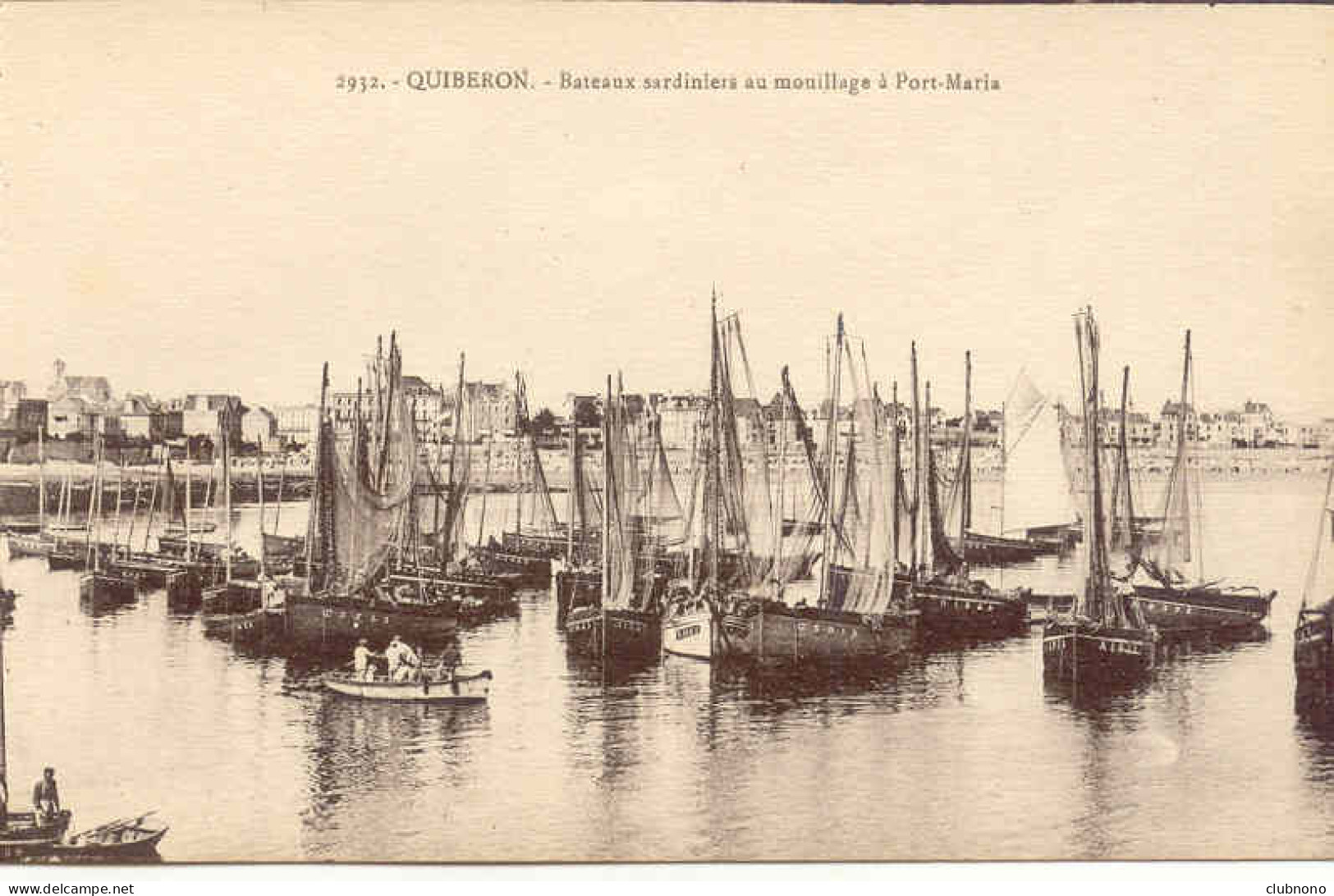 CPA - QUIBERON - BATEAUX SARDINIERS AU MOUILLAGE A PORT-MARIA - Quiberon