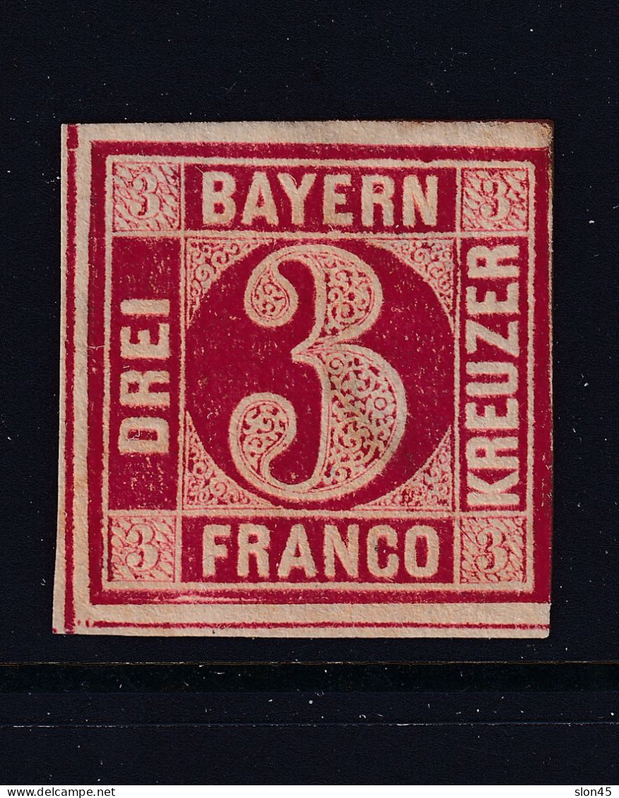 German States Bavaria 1862 3kr Rose MNG 16129 - Nuovi