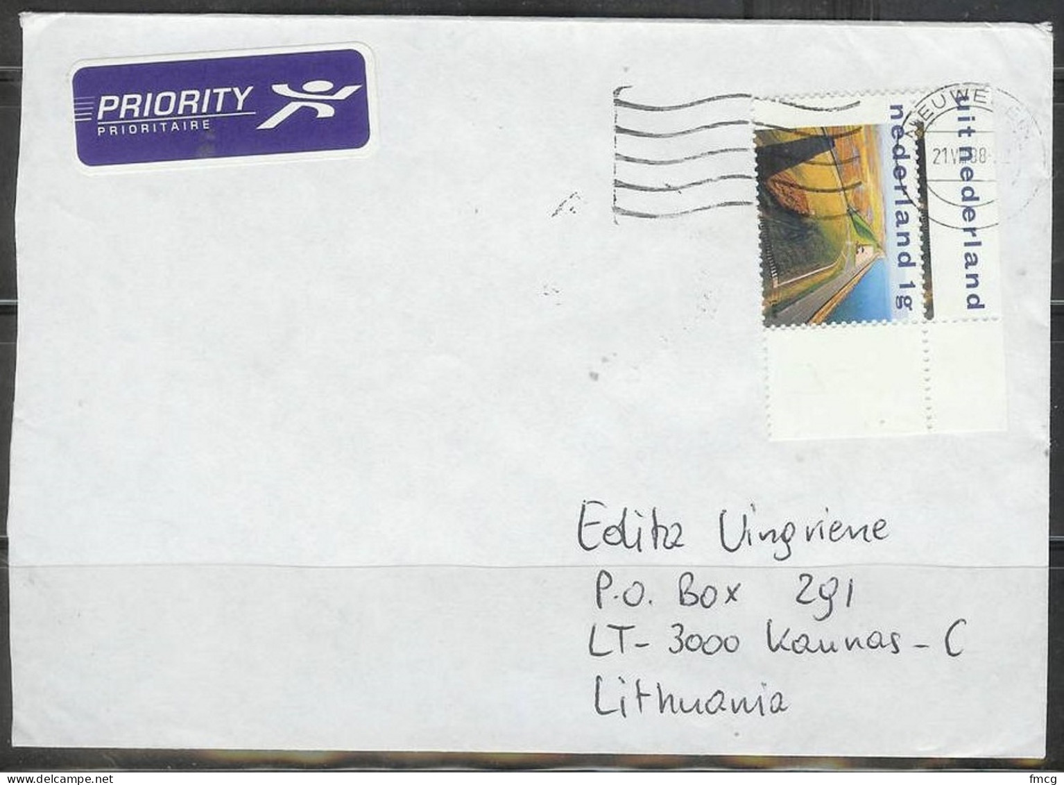 1998 Aerial Water Dike To Lithuania - Storia Postale