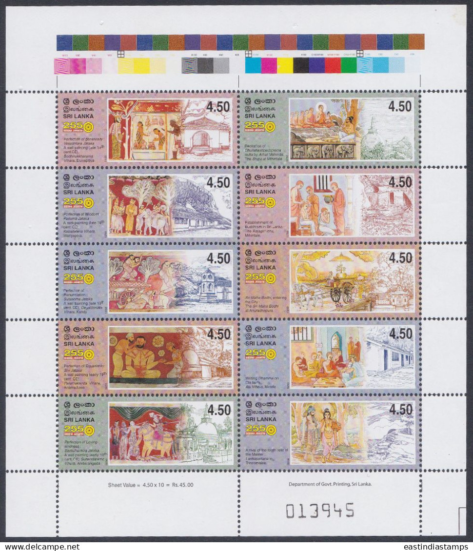 Sri Lanka Ceylon 2006 MNH MS Buddhism, Buddha, Monastary, Elephant, Horse, Statue, Sculpture, Art, Miniature Sheet - Sri Lanka (Ceilán) (1948-...)