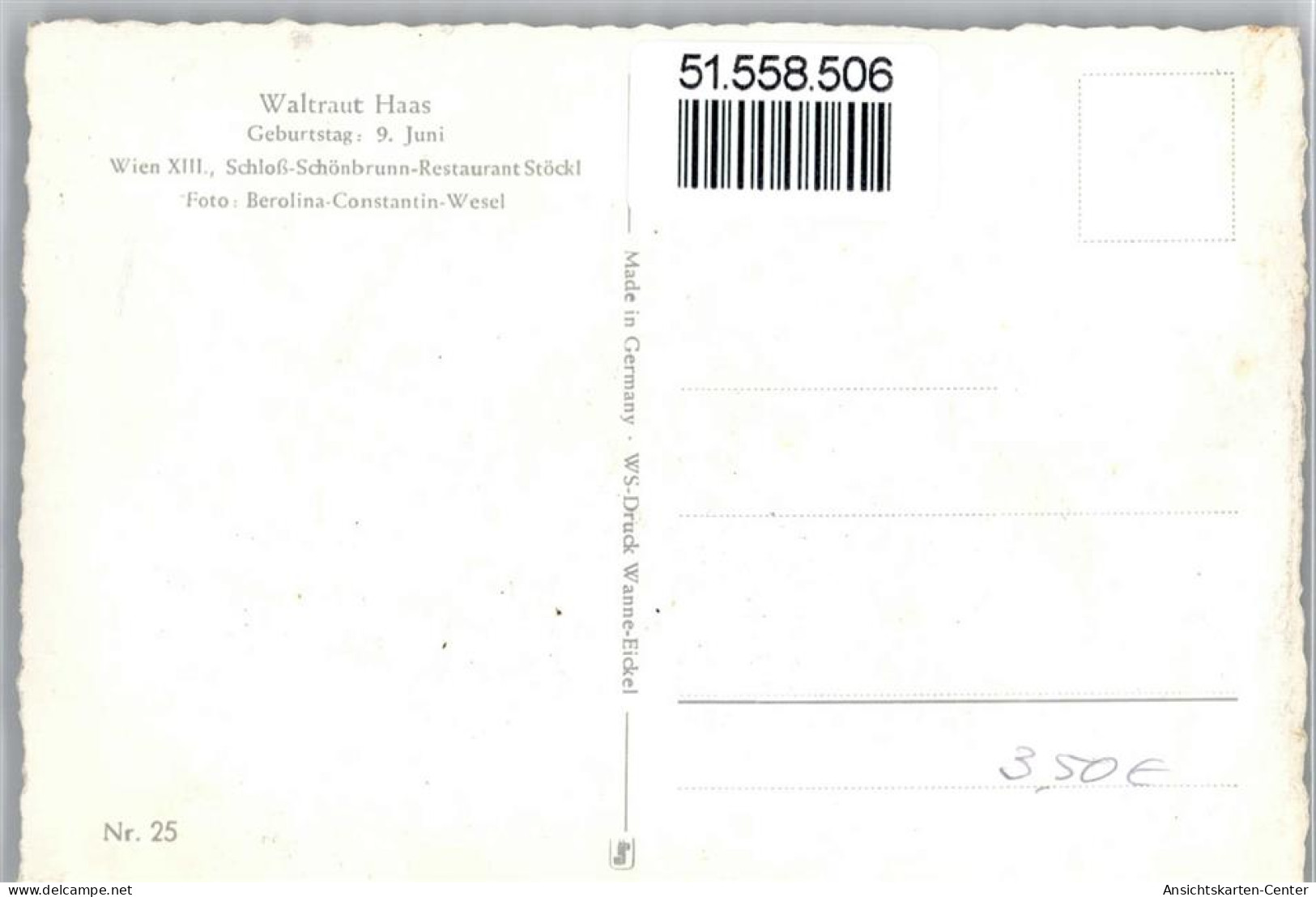 51558506 - Haas, Waltraut - Actors
