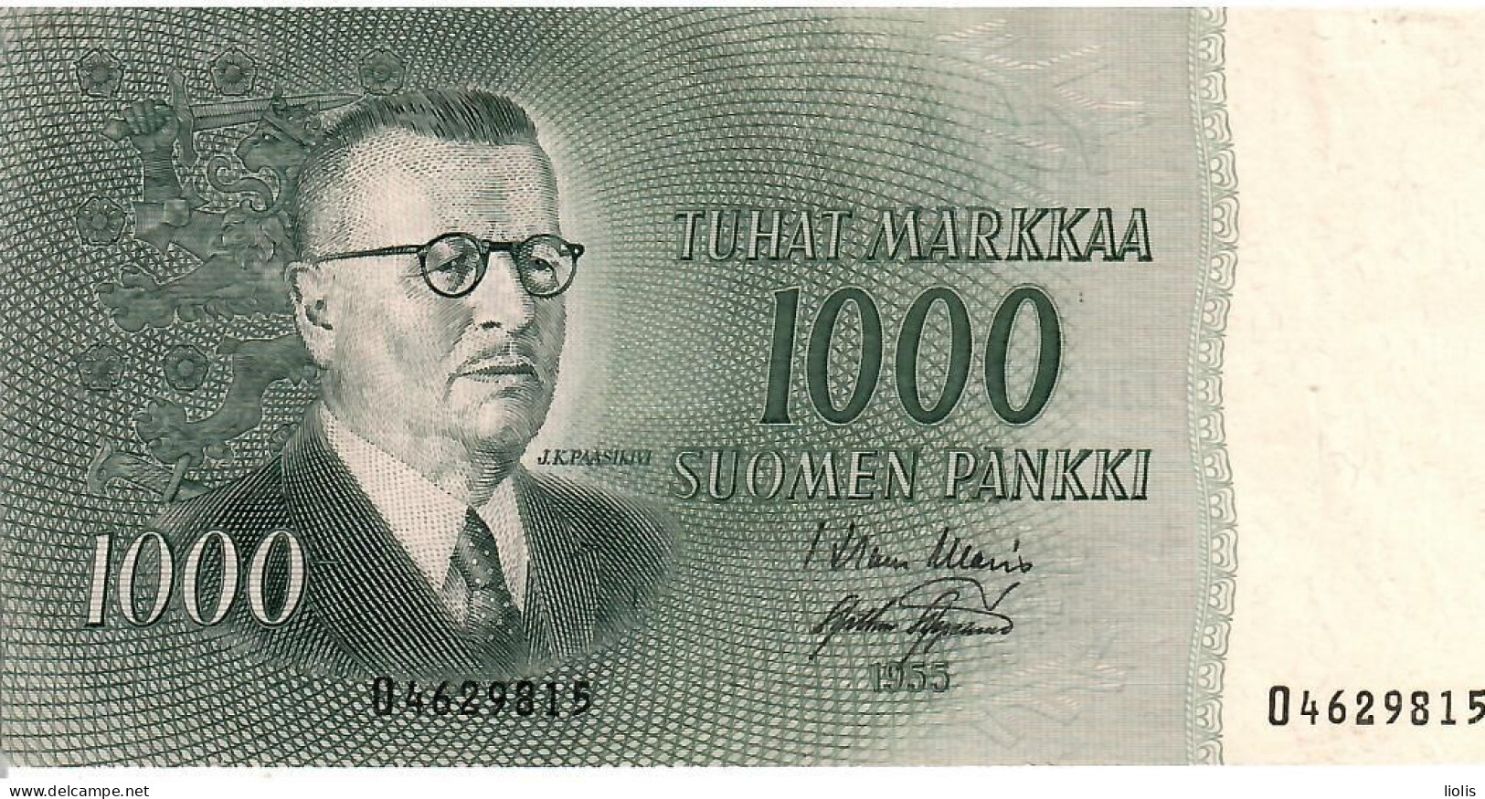 Finland  1000 Mark  1955 - Finlandia